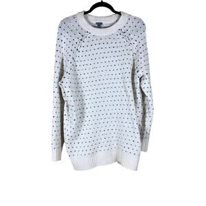 Aerie Sweater Women’s Size Medium White Knit Pullover Crew Neck Casual